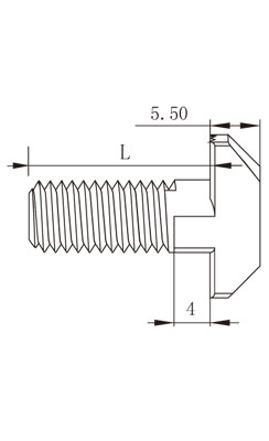 鋁型材T型螺栓二維圖 鋁型材T型螺栓二維圖