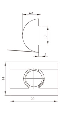 彈片螺母二維參數 彈片螺母二維參數
